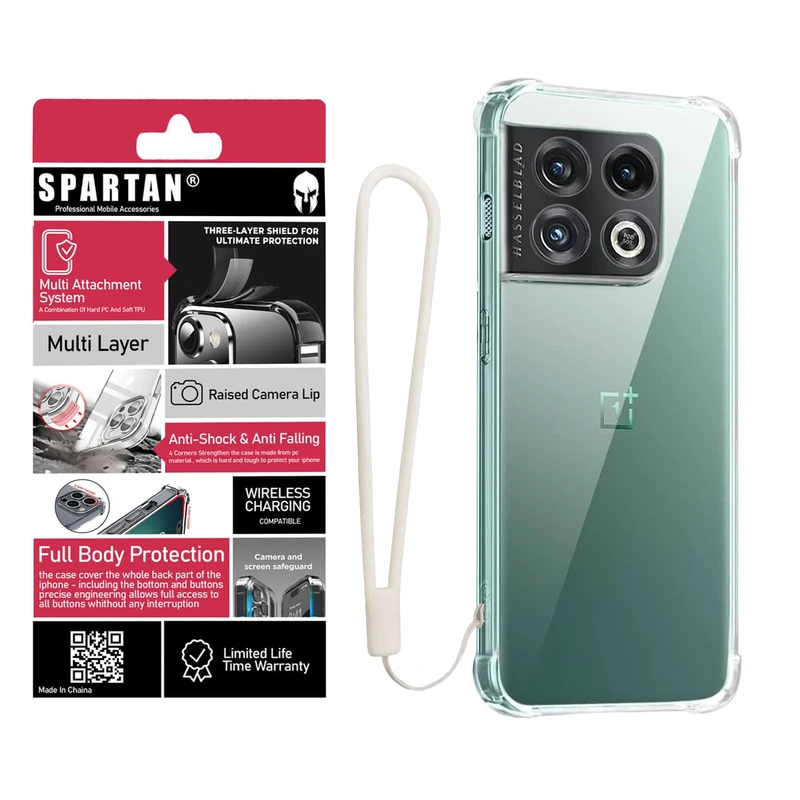 کاور اسپارتان مدل Airbag Strap مناسب برای گوشی موبایل وان پلاس 10 Pro به همراه بندآویز