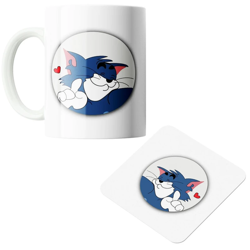 ماگ پاد آفرین مدل تام کد701 به همراه زیر لیوانی 