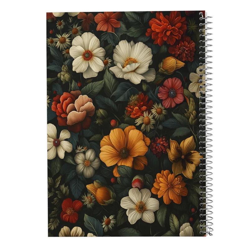 دفتر ژورنال نویسی 50 برگ مدوپد مدل نقطه ای طرح گل کد DF13317