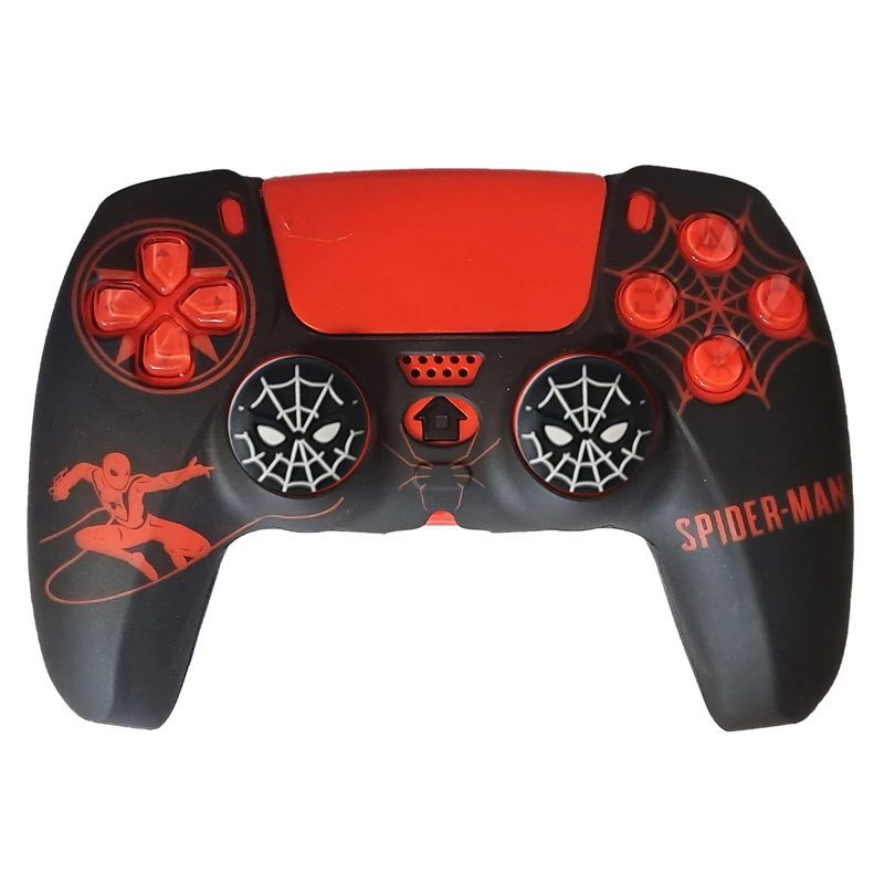 محافظ دسته بازی پلی استیشن 5 مدل Spiderman PS5423 به همراه روکش آنالوگ