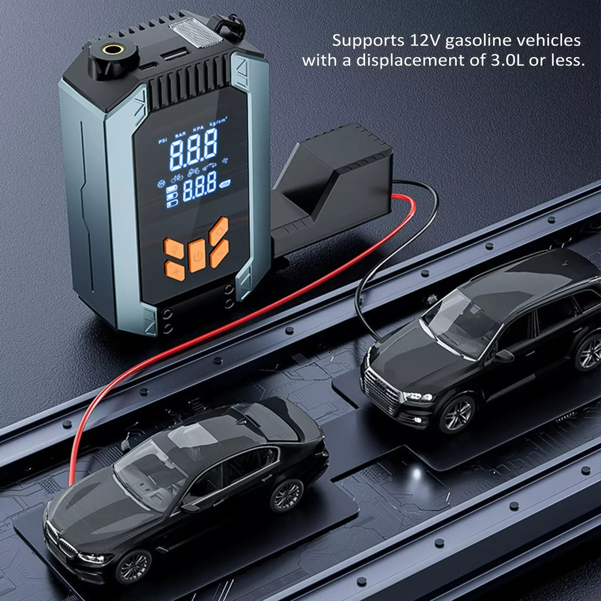 کمپرسور شارژی و جامپ استارتر خودرو سویتو مدل ST-9632D-A