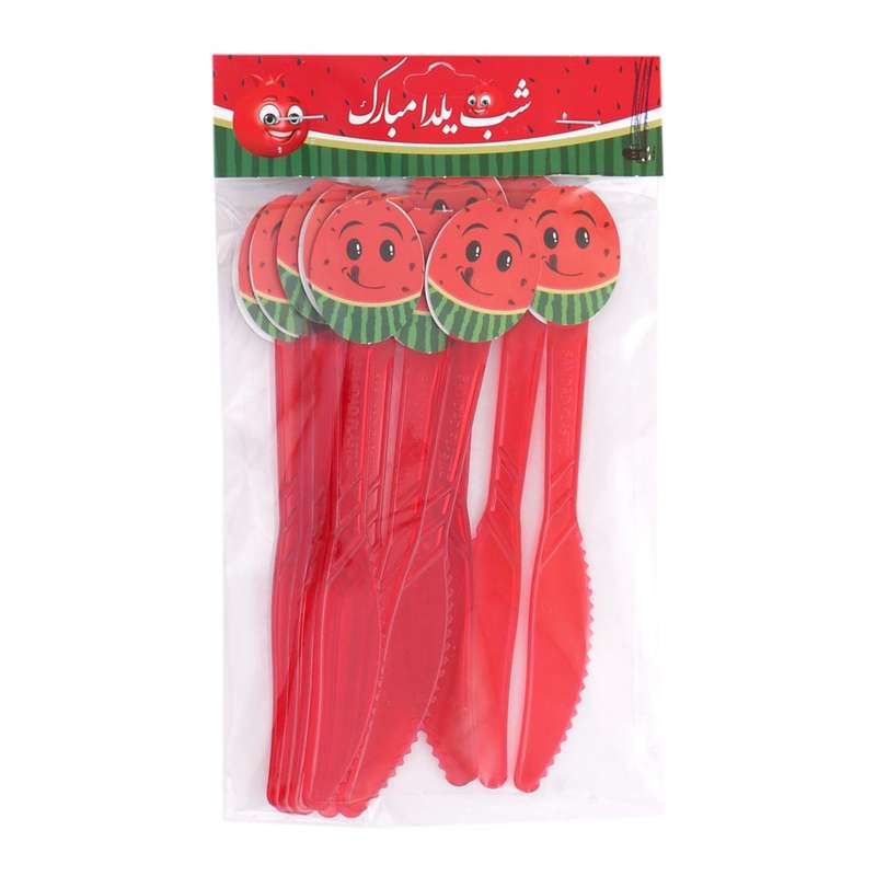 کارد یکبار مصرف مدل هندوانه بسته 12 عددی