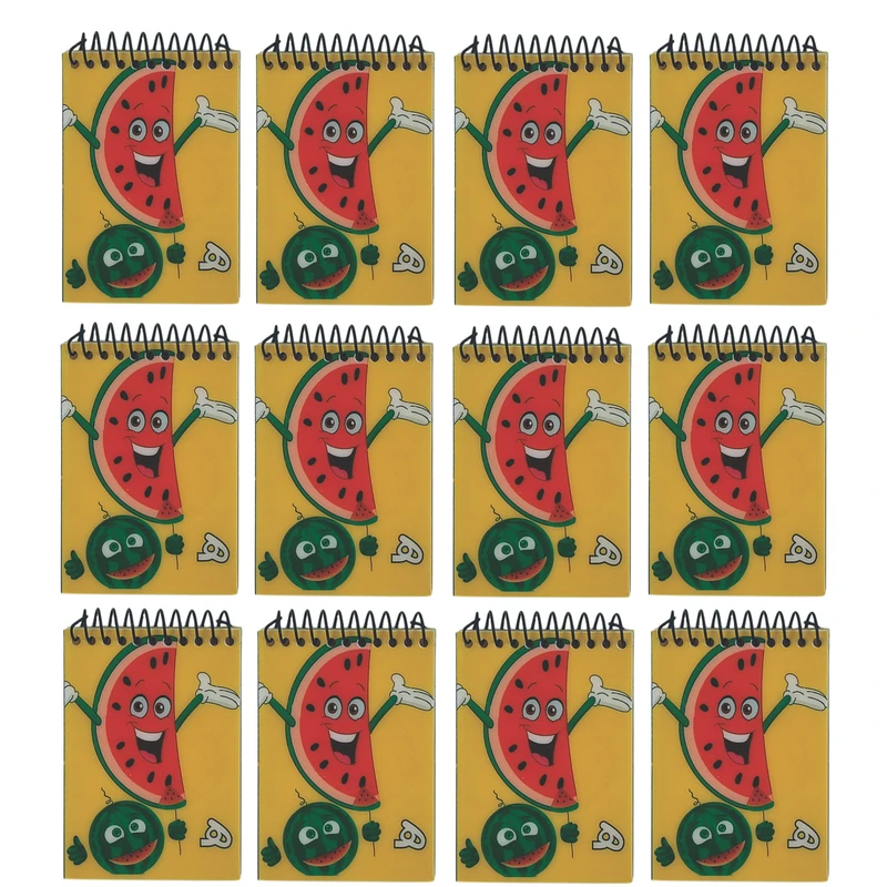 دفتر یادداشت مدل الفبایی طرح ه هندوانه بسته 12 عددی