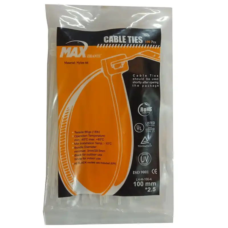 بست کمربندی مکس مدل LH-M-100-4 بسته 100 عددی