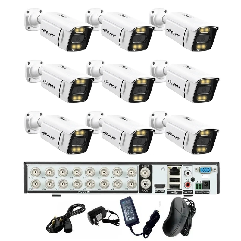 سیستم امنیتی مدل CAMERA PACK 9 - AXESSLINK مجموعه 9 عددی