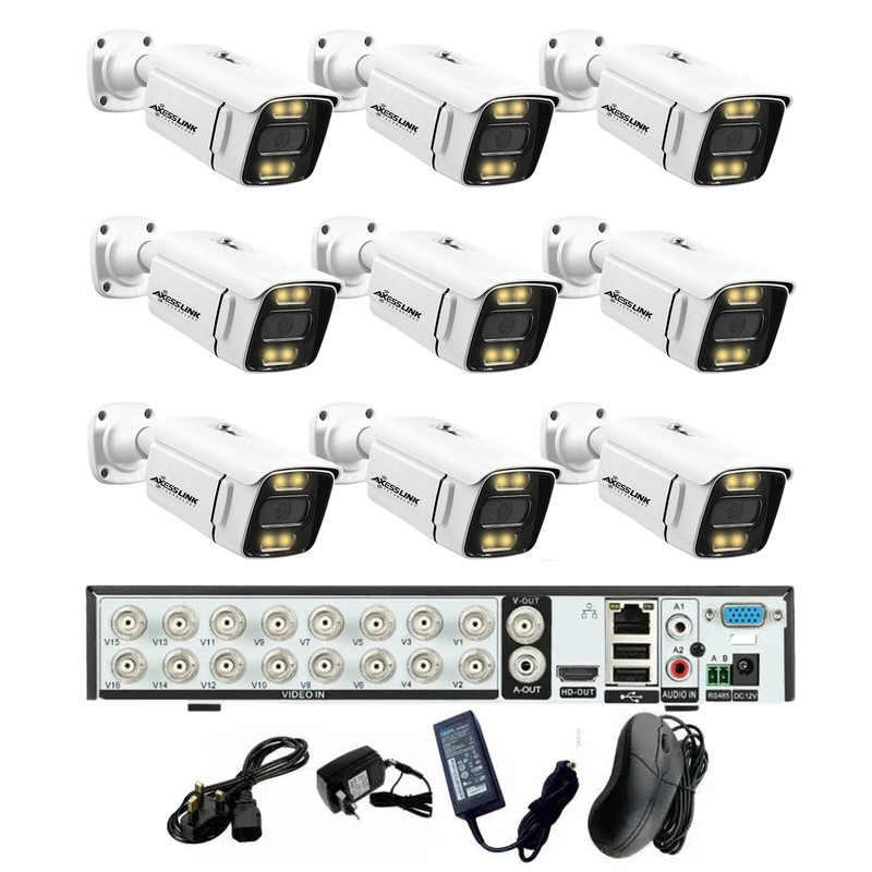 سیستم امنیتی مدل CAMERA PACK 9 - AXESSLINK مجموعه 9 عددی