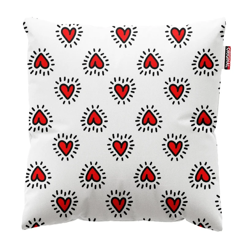  کوسن پاد آفرین طرح قلب کد 5018 سایز 30*30 سانتی متر