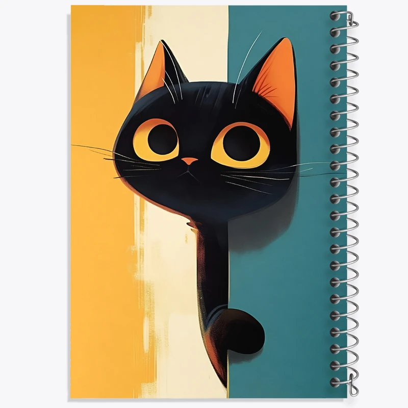 دفتر شطرنجی 50 برگ خندالو طرح گربه کیوت کد N2715