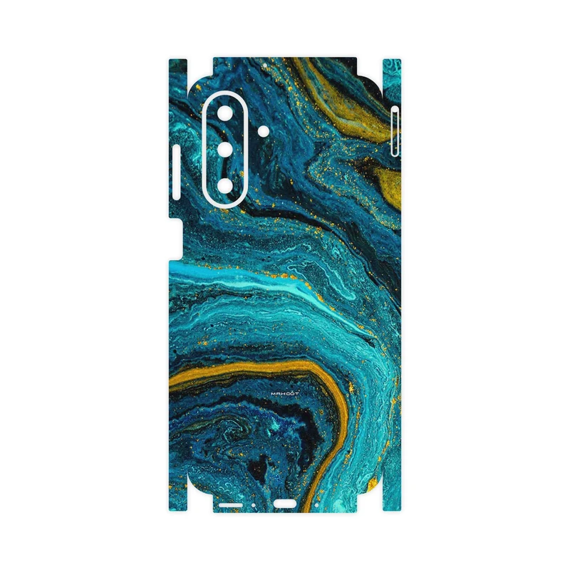 برچسب پوششی ماهوت مدل Turquoise marblewith golden streaks-FullSkin مناسب برای گوشی موبایل سامسونگ Galaxy A26