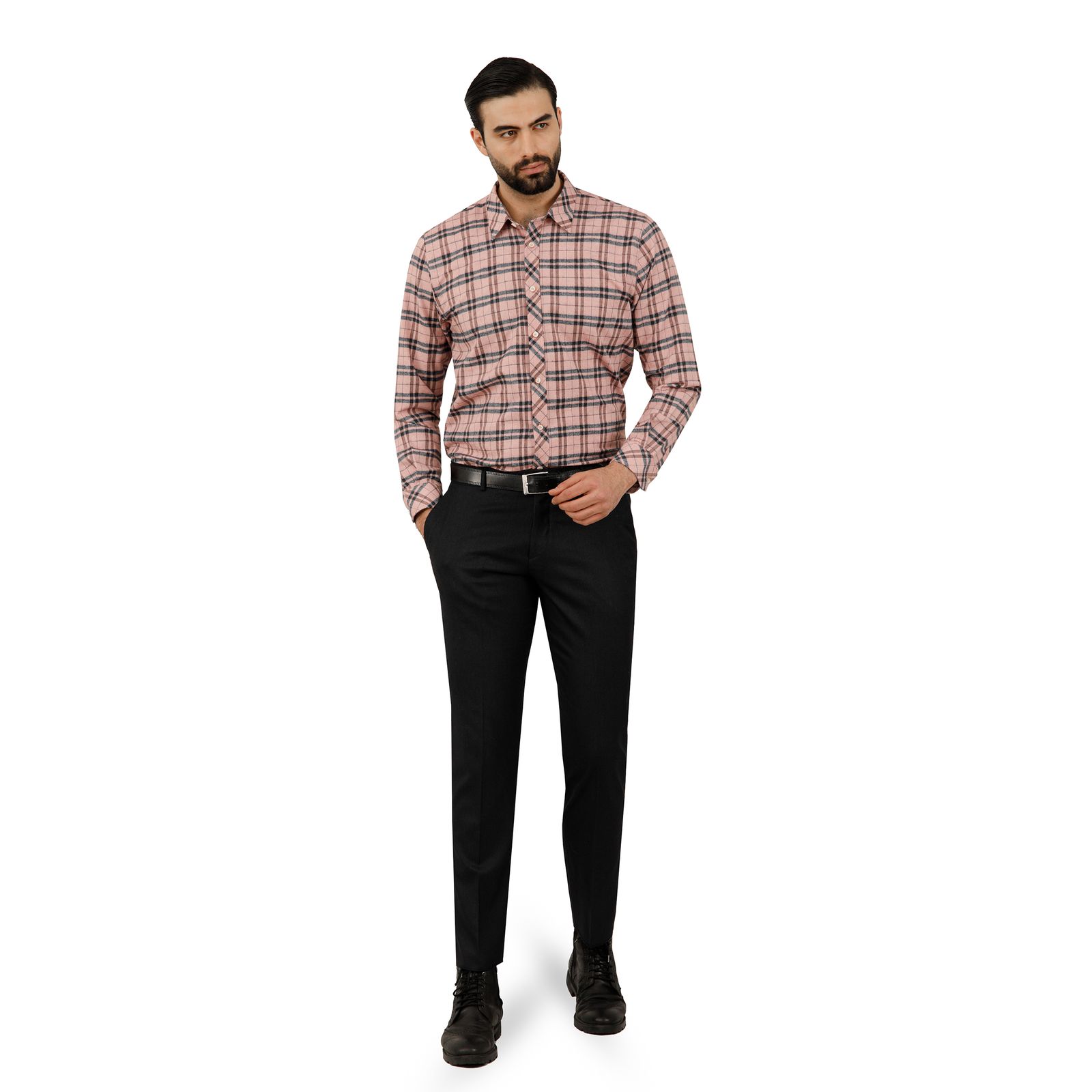پیراهن آستین بلند مردانه پاتن جامه مدل  پشمی 102721020232203  -  - 2