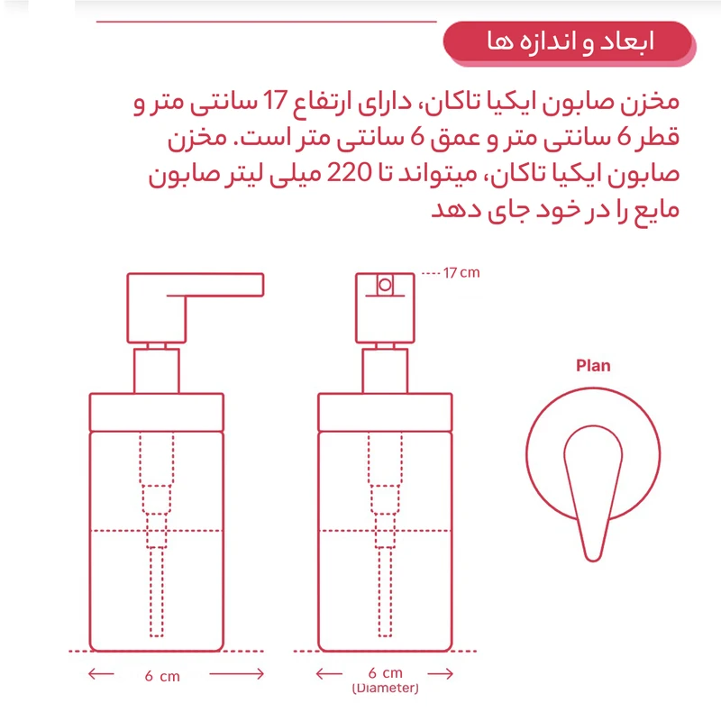 عکس شماره 10 : پمپ مایع دستشویی ایکیا مدل tackan