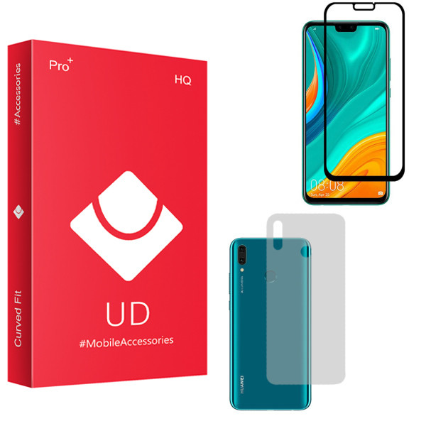 محافظ صفحه نمایش یو دی مدل HQ مناسب برای گوشی موبایل هوآوی Y9 2019 به همراه محافظ پشت گوشی