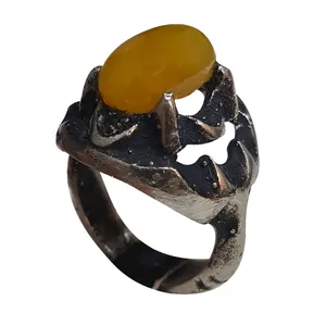 انگشتر نقره مردانه مدل شرف الشمس معدنی SSM2010195