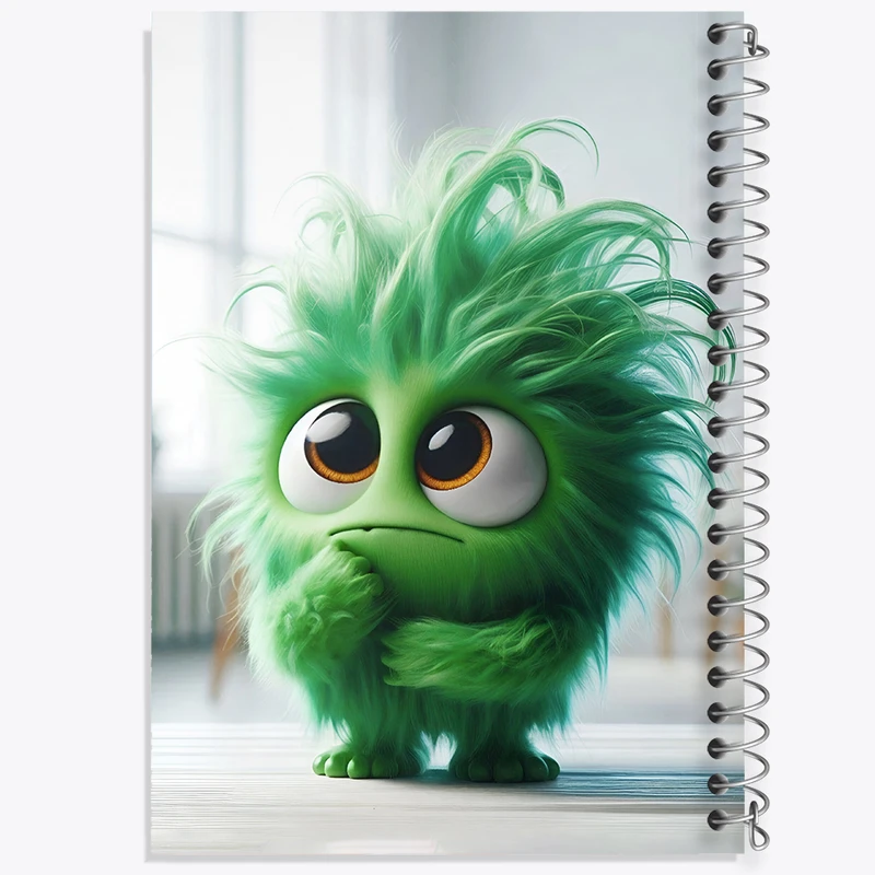 دفتر ژورنال نویسی 50 برگ خندالو مدل نقطه ای طرح هیولای بامزه کد F5709