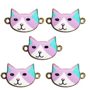 آویز دستبند دخترانه مدل گربه کنجکاو کد 128 بسته 5 عددی