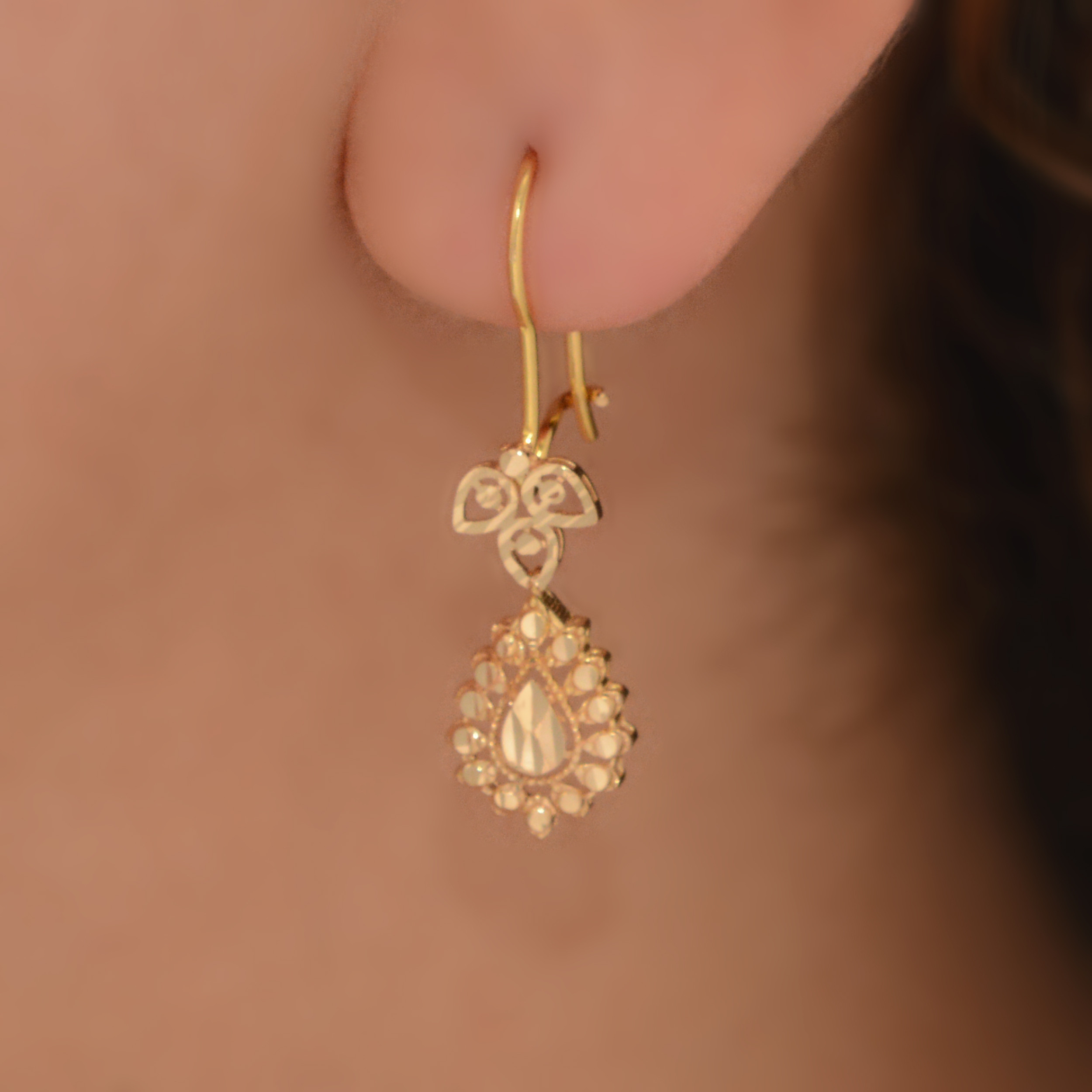 نیم ست طلا 18 عیار زنانه طلای مستجابی مدل طلوع کد 015