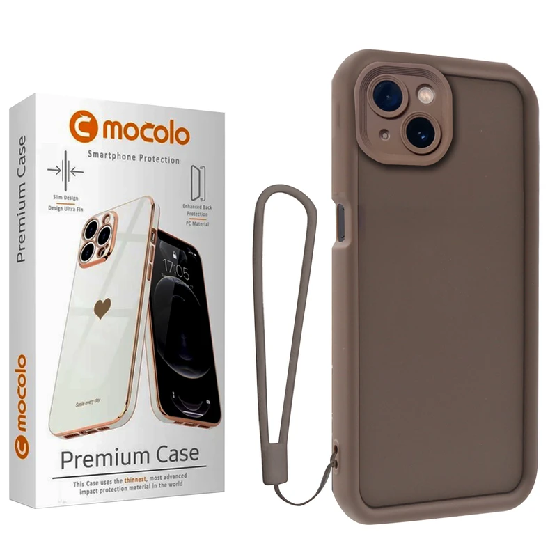 کاور موکولو مدل Silicone Puffer Strap مناسب برای گوشی موبایل اپل iPhone 13 Mini به همراه بندآویز