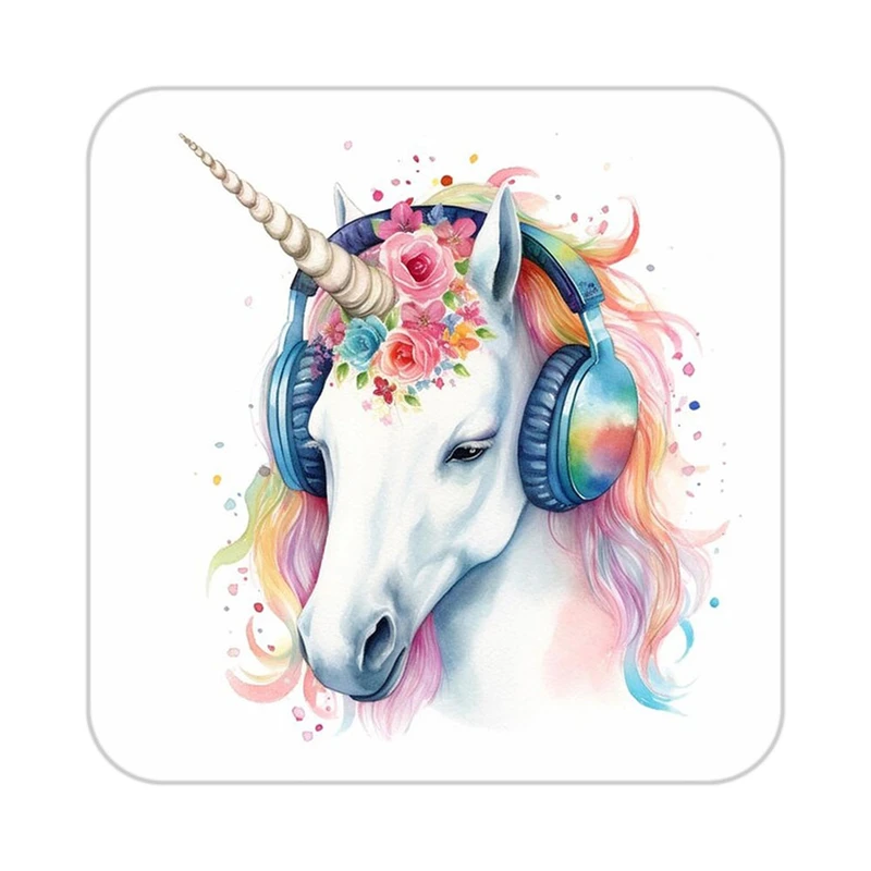 زیر لیوانی کاکتی طرح اسب تک شاخ و یونیکورن مدل mp32998