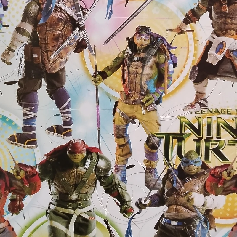 کاغذ کادو طرح لاک پشت نینجا سایز 50*70 سانتی متر مجموعه 5 عددی