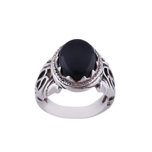 انگشتر نقره مردانه مدل عقیق کد MR0057