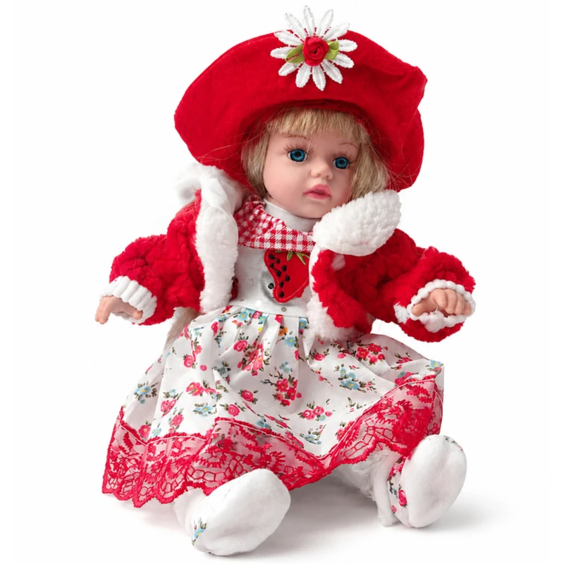 عروسک مدل موزیکال کد B027 دخترانه ارتفاع ۳۵ سانتی متر 