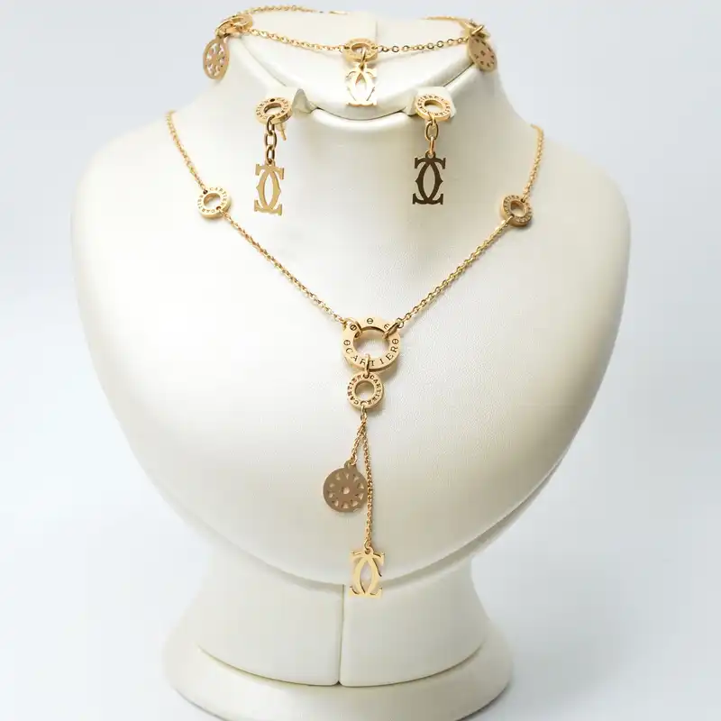 نیم ست طلا 18 عیار زنانه مدل باران