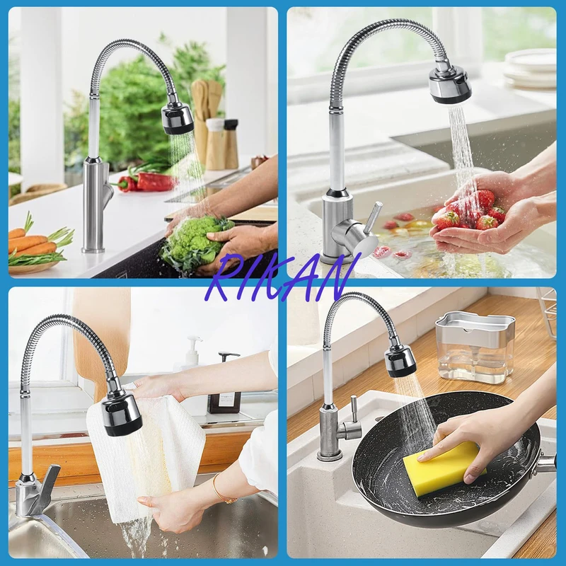 عکس شماره 7 : علم شیر ظرفشویی ریکان مدل فنری استیل سوبان