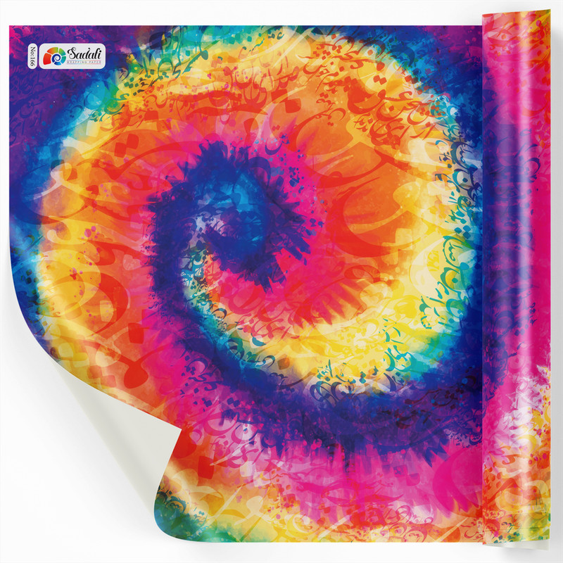 کاغذ کادو مدل صدفی طرح عشق بسته 2 عددی