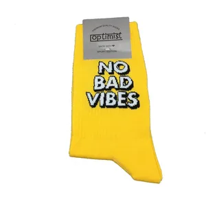 جوراب ساق بلند مدل no bad vibes 5582