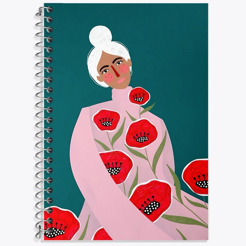 دفتر زبان 50 برگ خندالو مدل سه خط طرح دخترانه کد F7329