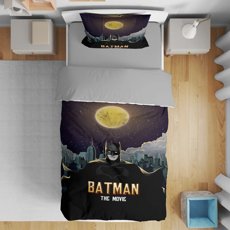 سرویس روتختی تک نفره 5 تکه مدل بتمن و ماه کد 4760