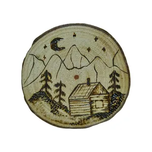 پیکسل و مگنت چوبی طرح کلبه جنگلی