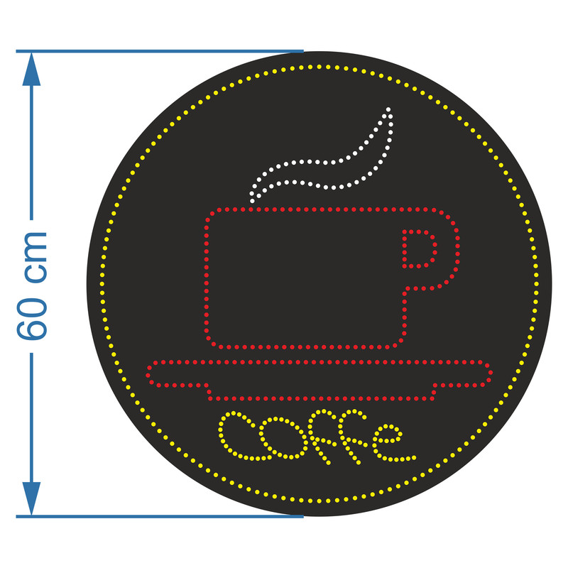 تابلو ال ای دی آیاز طرح کافه کد 499