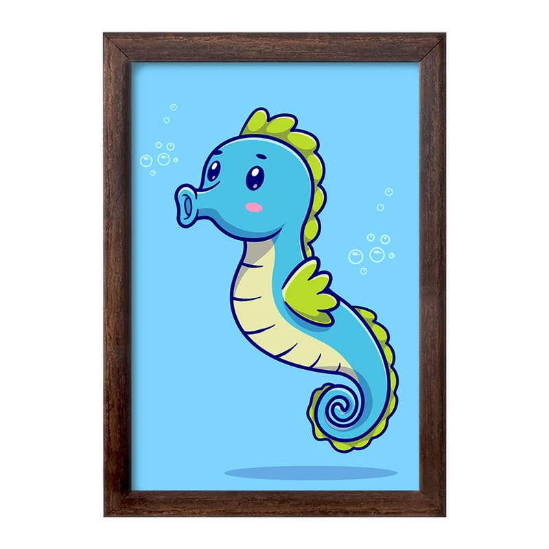 تابلو خندالو طرح حیوانات بامزه اسب دریایی کد 29681