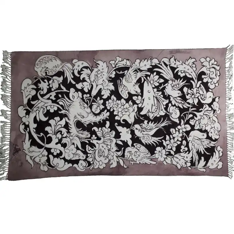 رومیزی چاپ دستی مدل گل