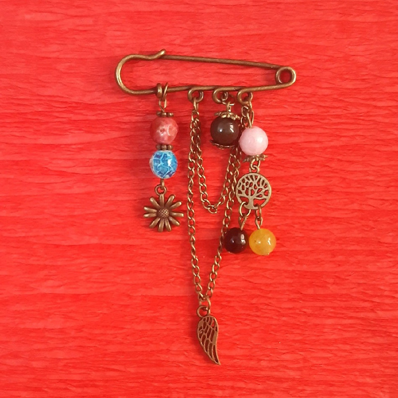 سنجاق سینه دخترانه مدل درخت پرواز کد 1522