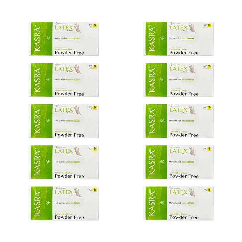 دستکش لاتکس کسری طب مدل Excellent Finishing سایز S ده بسته 100 عددی دستکش لاتکس کسری طب مدل Excellent Finishing سایز S ده بسته 100 عددی