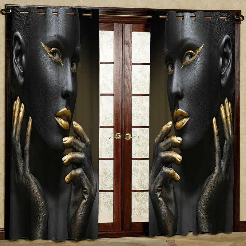 پرده مدل دختر مخمل پانچی کد 744 سایز 140x280 سانتی متر