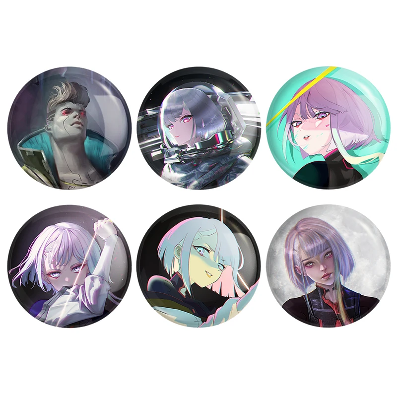 مگنت خندالو طرح انیمه سایبر پانک Cyberpunk کد 1371B مجموعه 6 عددی