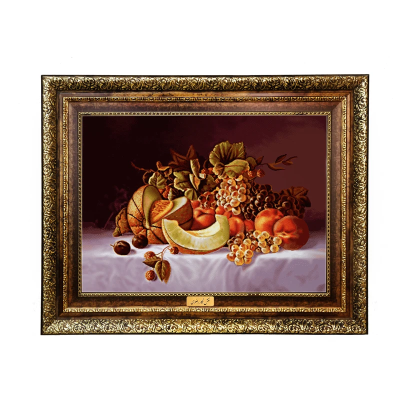 تابلو فرش ماشینی نقش نگار رضوی طرح میوه کد 2280H