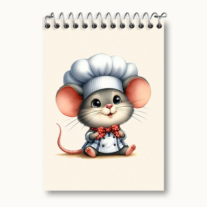 دفتر یادداشت 50 برگ خندالو طرح موش آشپز کد N5557