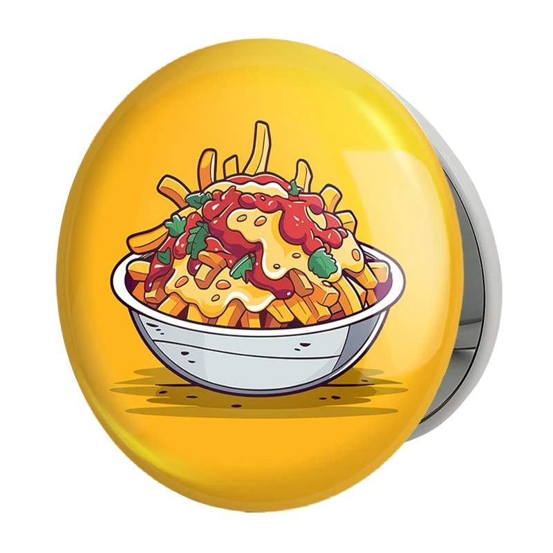آینه جیبی خندالو طرح فست فود (Fast Food) مدل تاشو کد 36555