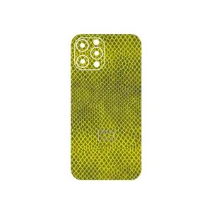 MAHOOT Yellow Snake Skin Cover Sticker for Apple iPhone 12 Pro Max