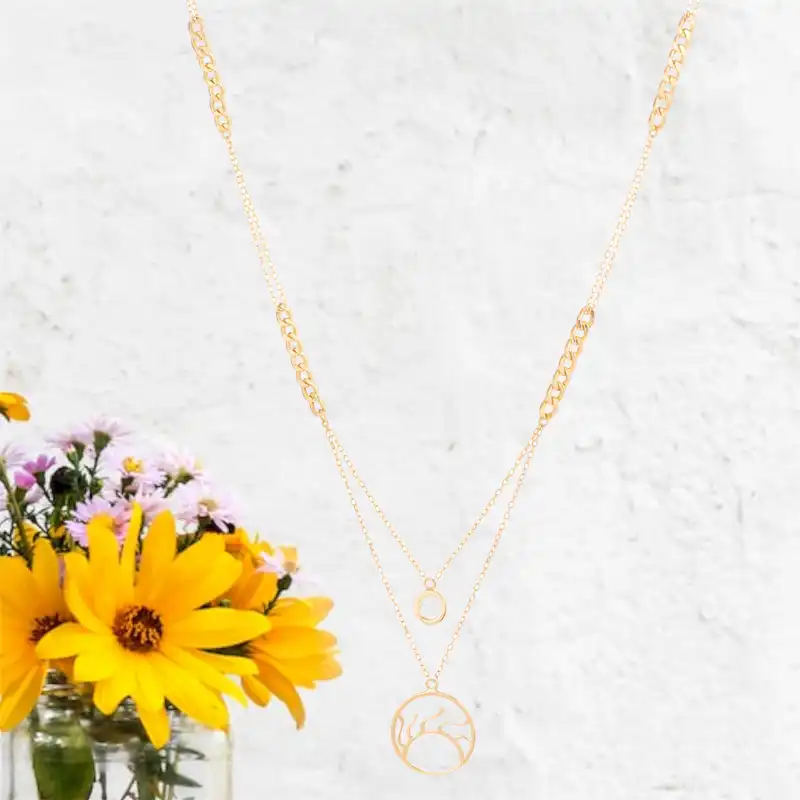 گردنبند طلا 18 عیار زنانه مدل DNTC23-27d طرح مینیمال