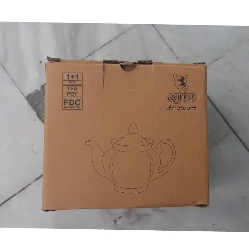 قوری چینی زرین ایران مدل رزمونت