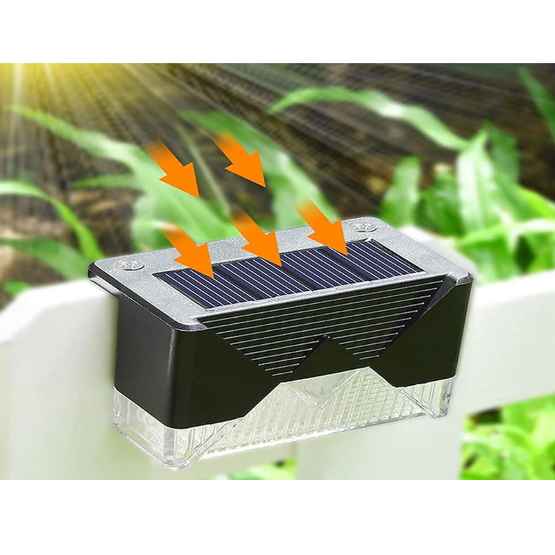 چراغ پارکی خورشیدی  طرح لب پله ای مدل SOLAR DECK LIGHTS مجموعه 12 عددی