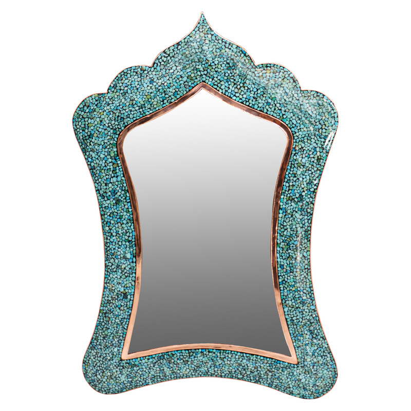 آینه فیروزه کوبی مدل کمر باریک کد 54p38-4f4