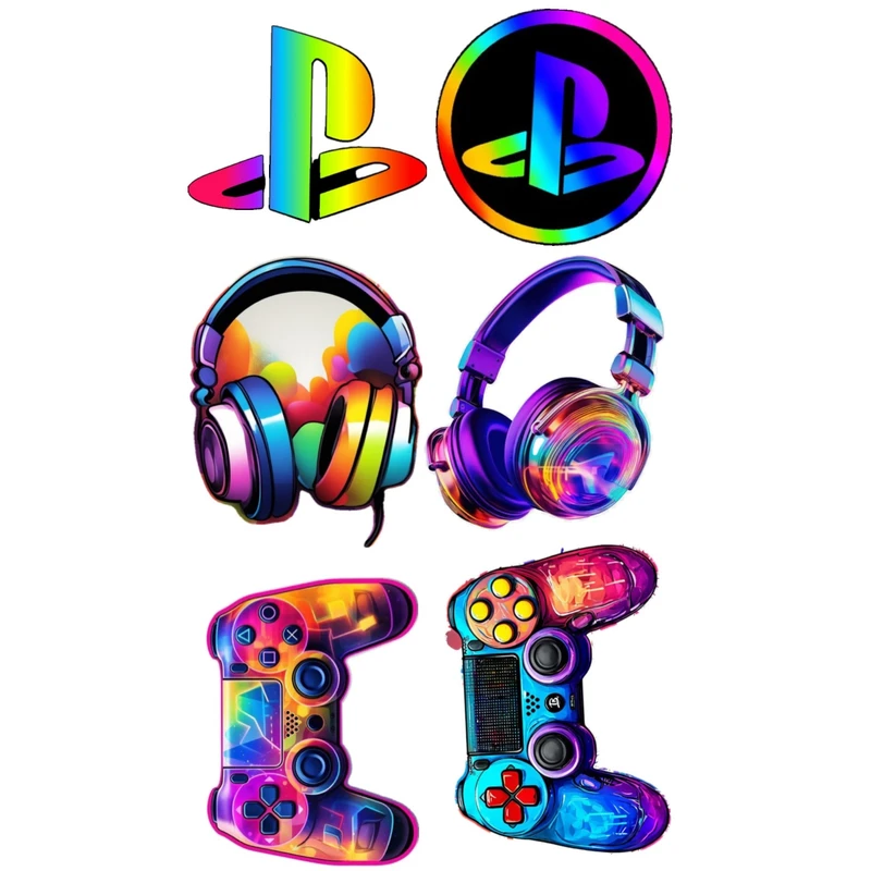 برچسب طرح گیم GAME کد 711 مجموعه 6 عددی