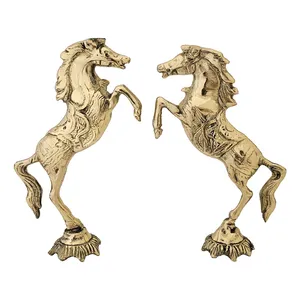 مجسمه برنزی مدل اسب یک طرفه کد 8837 مجموعه 2 عددی