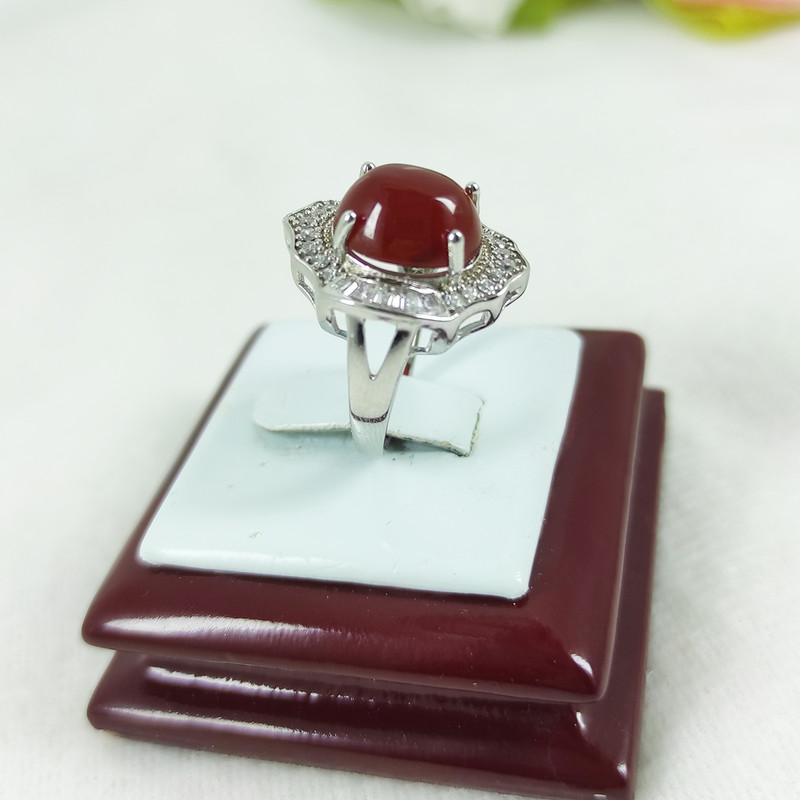 انگشتر نقره زنانه سلین کالا مدل گل یخ عقیق انگشتر نقره زنانه سلین کالا مدل گل یخ عقیق